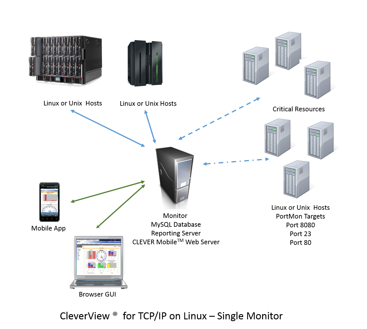 CleverView for TCP/IP on Linux Architecture